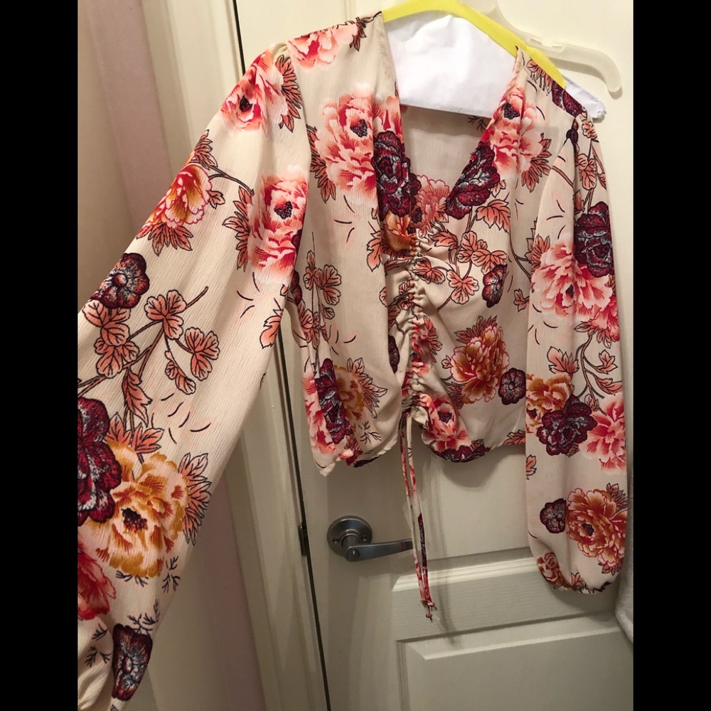 Cute floral crop top